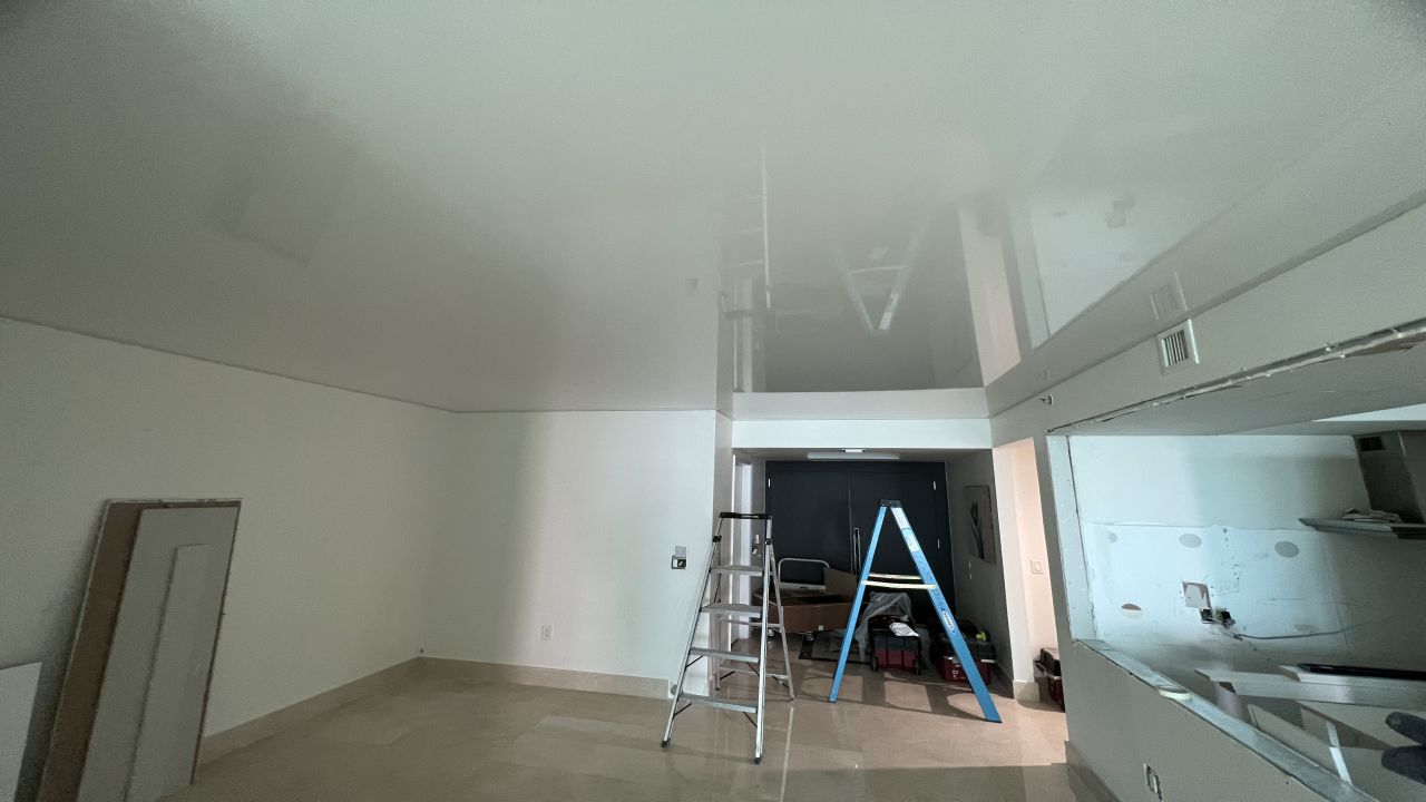 stretch ceiling , glossy ceiling , reflective ceiling ceiling paint, drop ceiling panels, stretch ceiling , glossy ceiling , reflective ceiling cabinet paint, water damage ceiling,